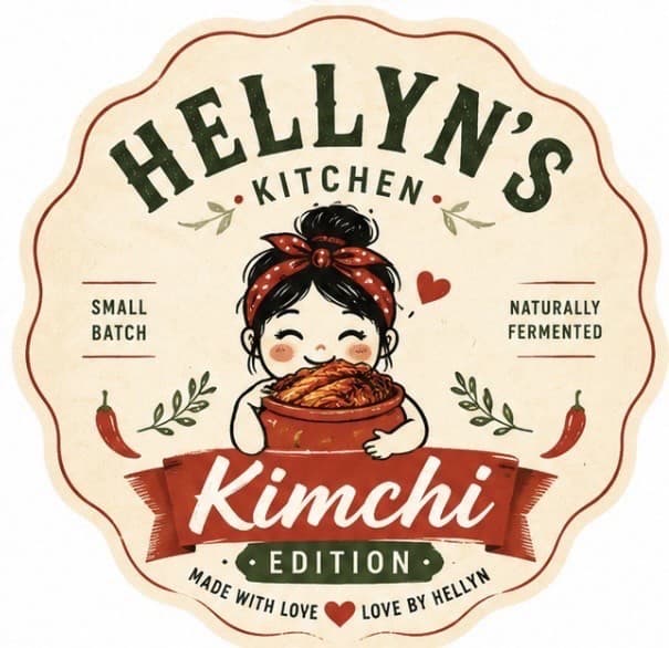 Hellyn's Kitchen Kimchi Edition label